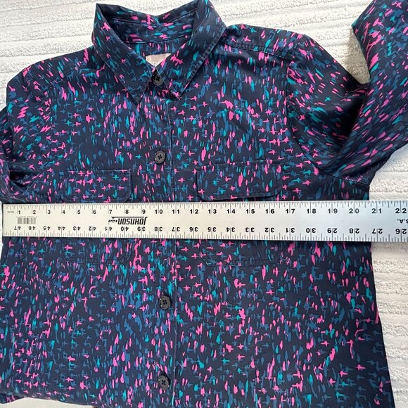 Chico's Womens Multicolor Abstract Print Button-Down 3/4 Sleeve Shirt Top Size 1 - Picture 7 of 8